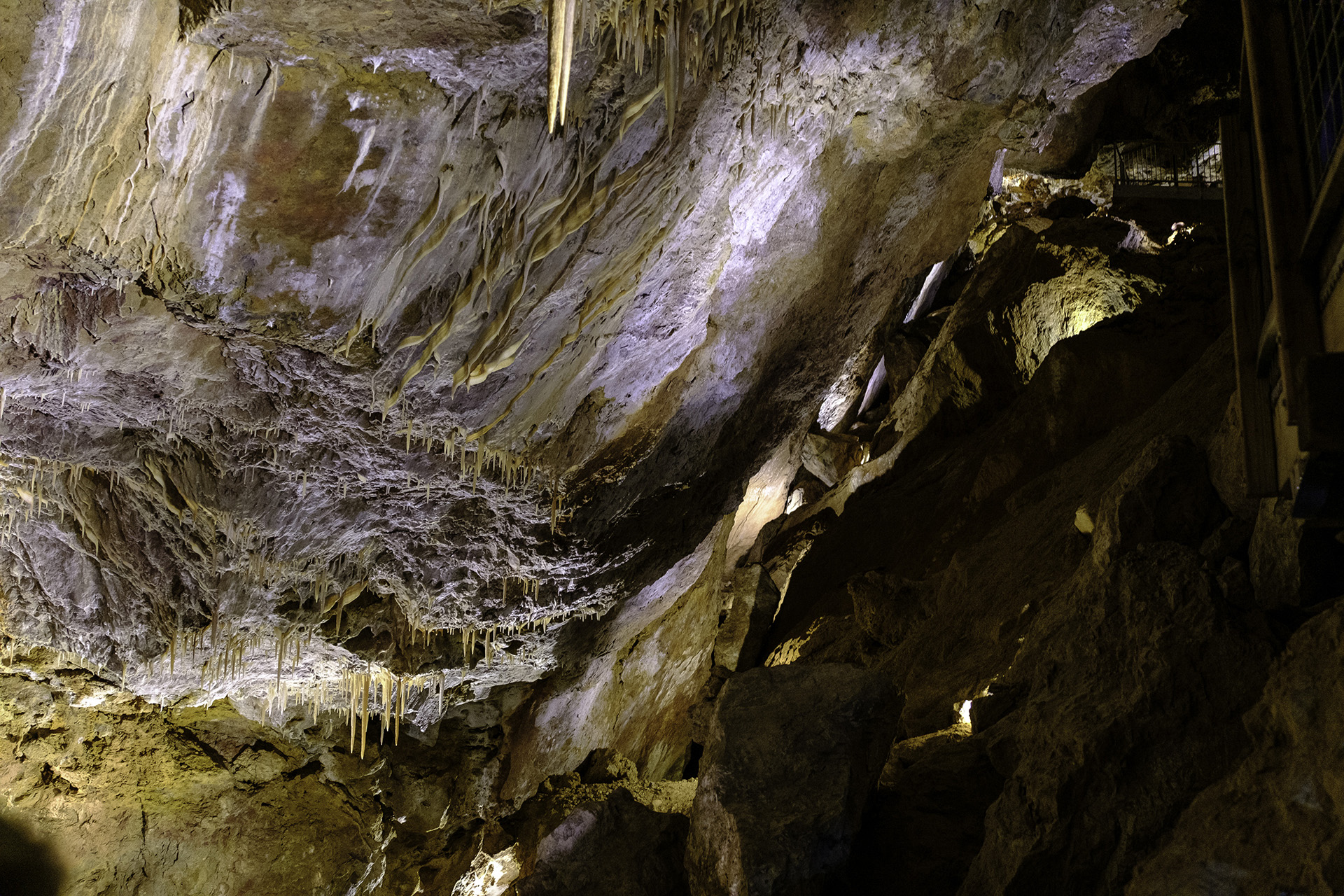 Detail of a cave wall in Glenwood Caverns Adventure Park.