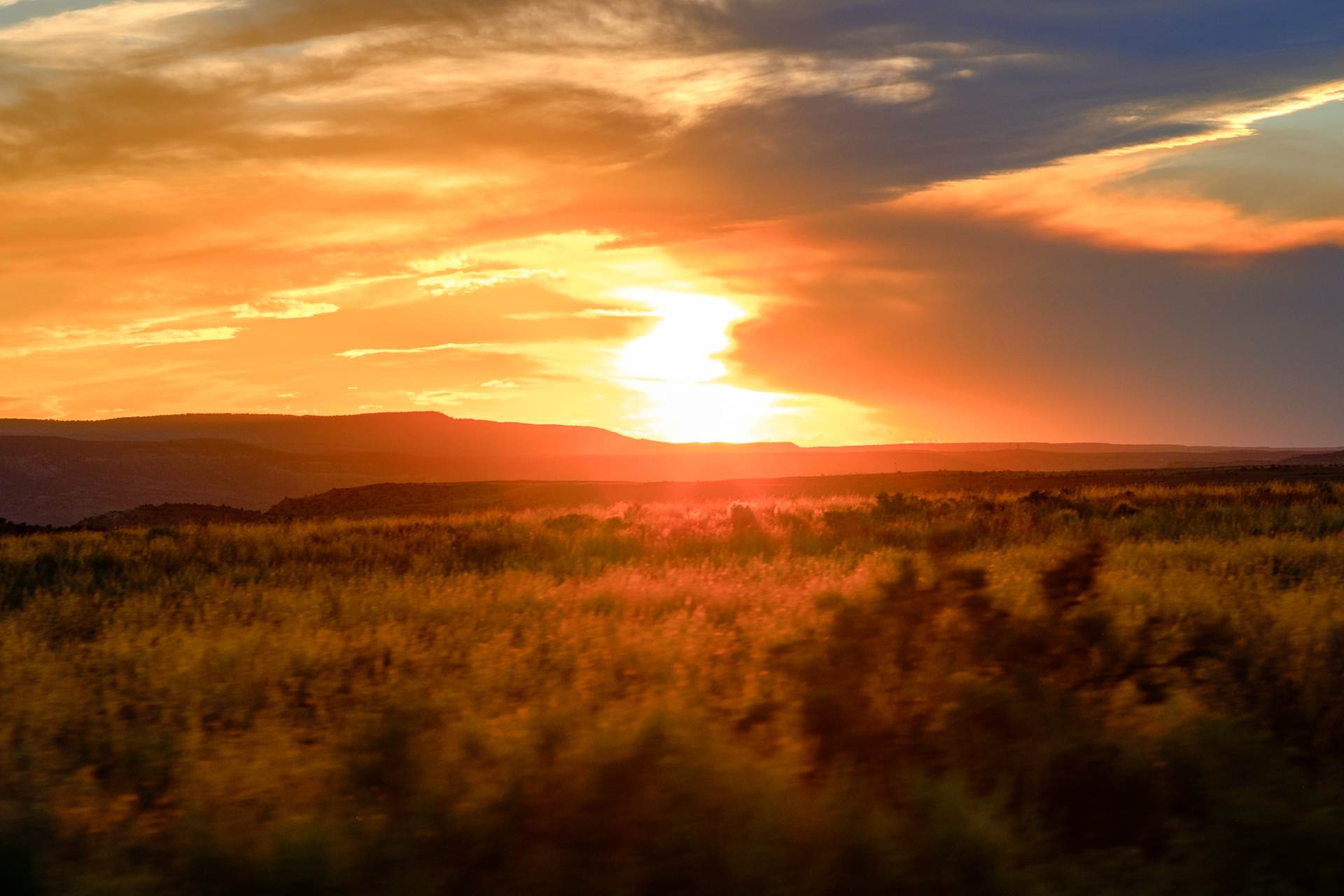 Sunset over Escalante Canyon in Delta County.
